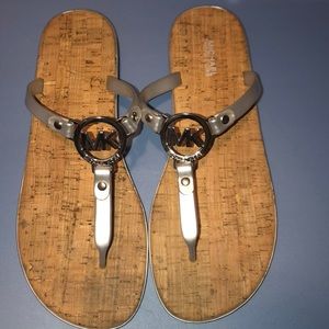 Michael Kors silver sandals
